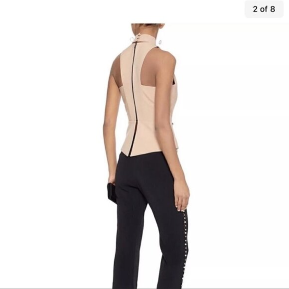 MICHELLE Mason nude structured choker top - Picture 2 of 6